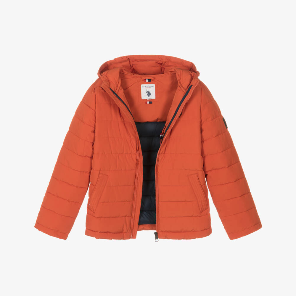 U.S. Polo Assn.-Boys Burnt Orange Padded Jacket | Childrensalon Outlet