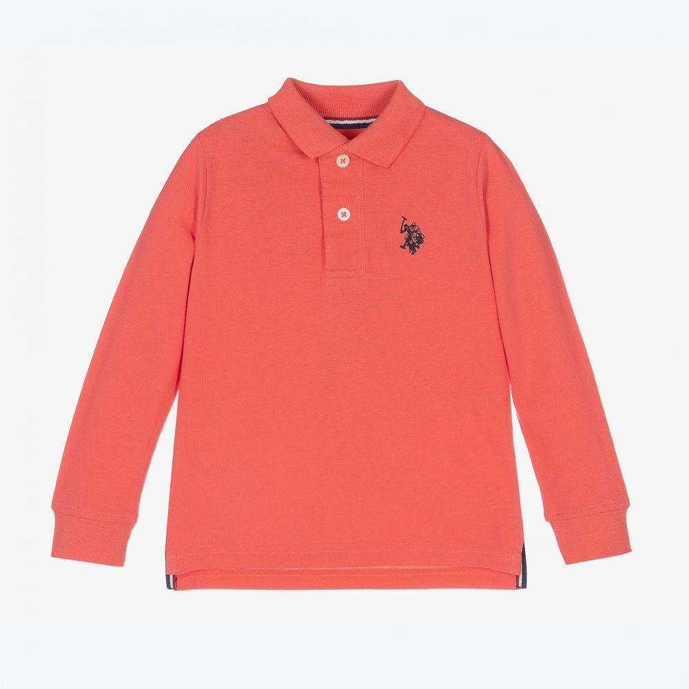 Boys Coral Cotton Polo Shirt