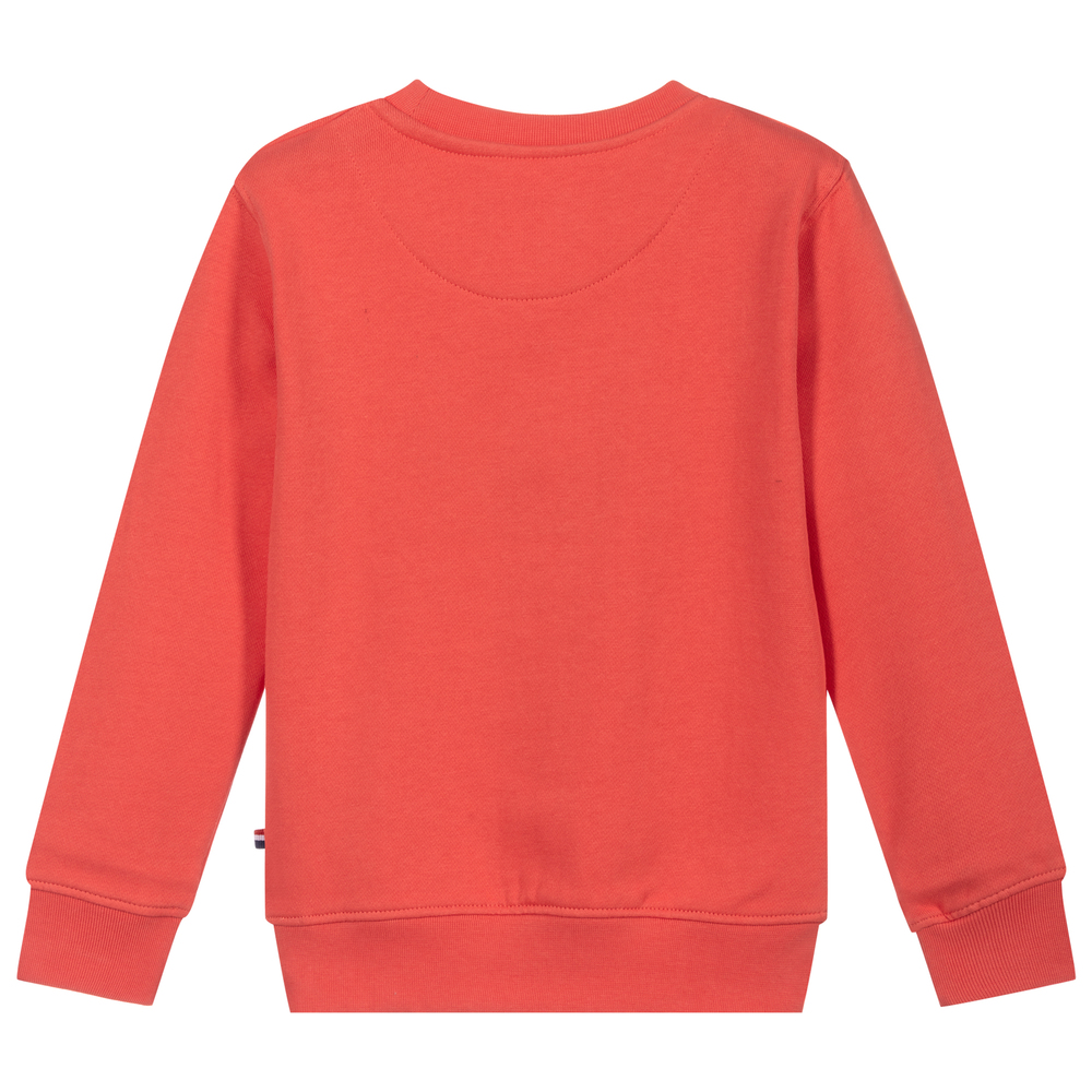 U.S. Polo Assn.-Boys Coral Red Logo Sweatshirt | Childrensalon Outlet