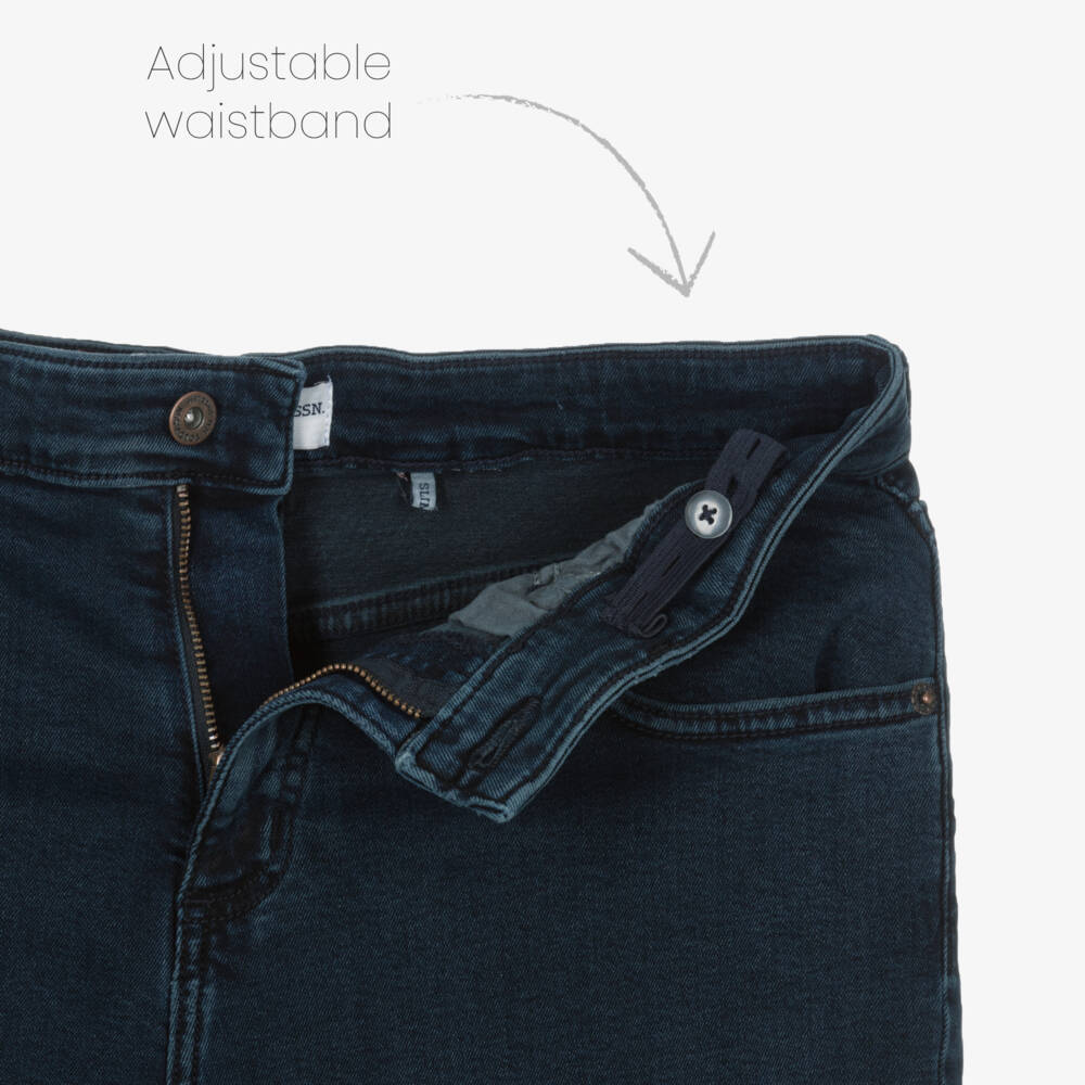 U.S. Polo Assn.-Boys Dark Blue Denim Slim Fit Jeans | Childrensalon Outlet