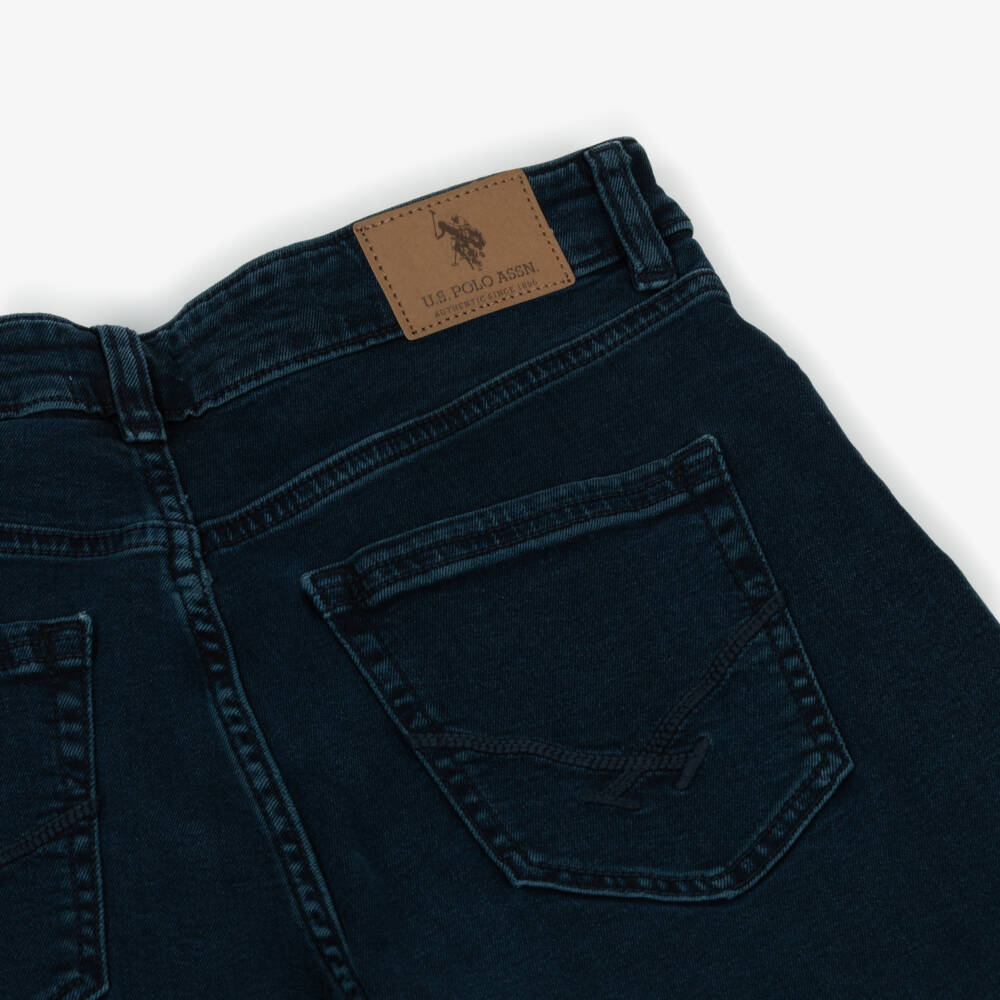 U.S. Polo Assn.-Boys Dark Blue Denim Slim Fit Jeans | Childrensalon Outlet