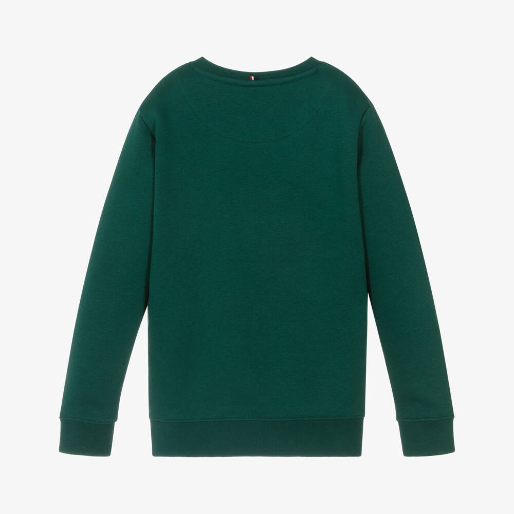 U.S. Polo Assn.-Boys Dark Green Cotton Jersey Sweatshirt | Childrensalon Outlet