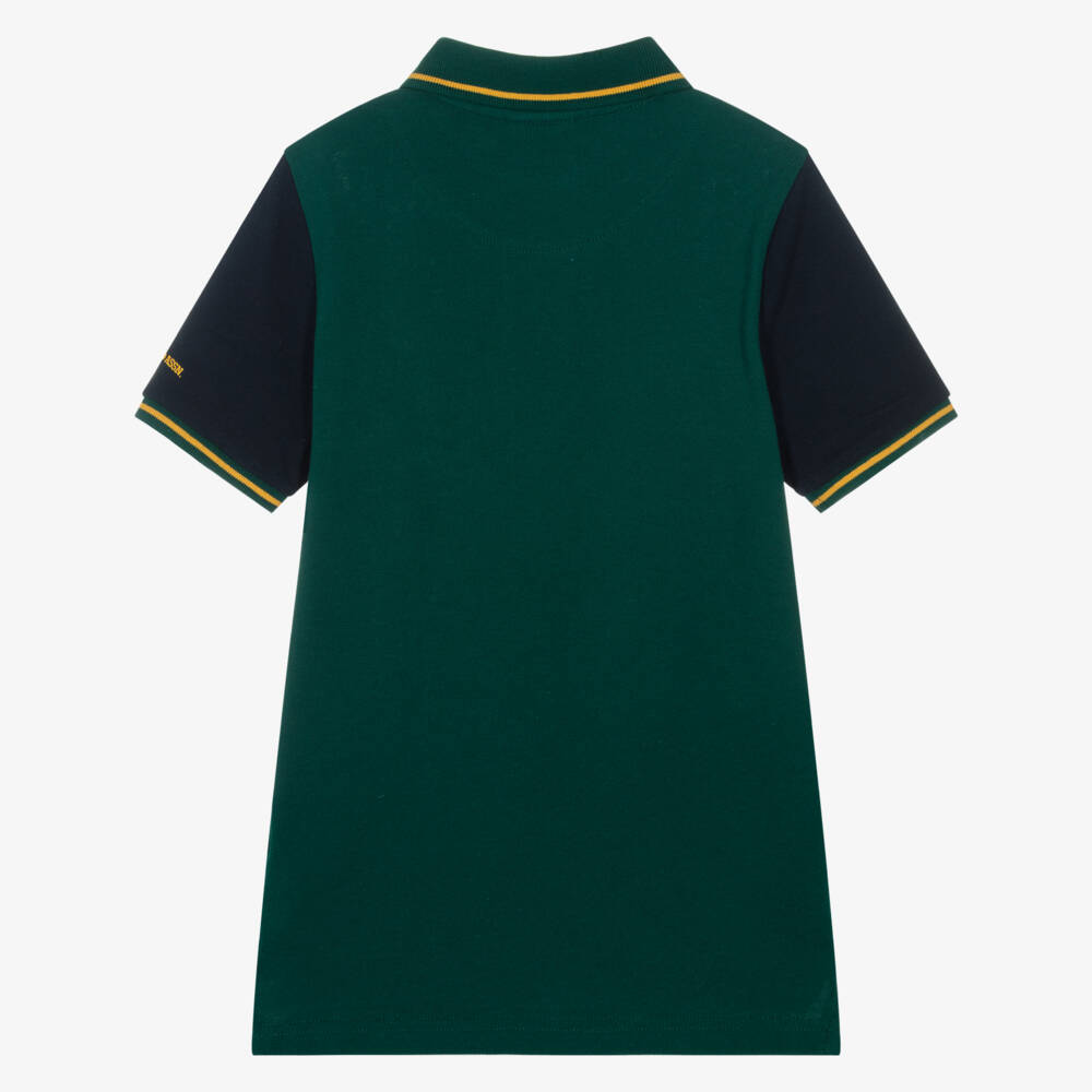 U.S. Polo Assn.-Boys Dark Green Cotton Piqué Polo Shirt | Childrensalon Outlet