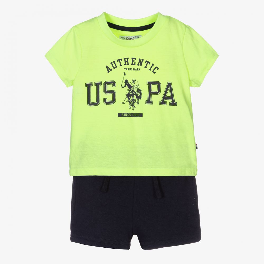 U.S. Polo Assn. - Boys Green & Blue Shorts Set | Childrensalon