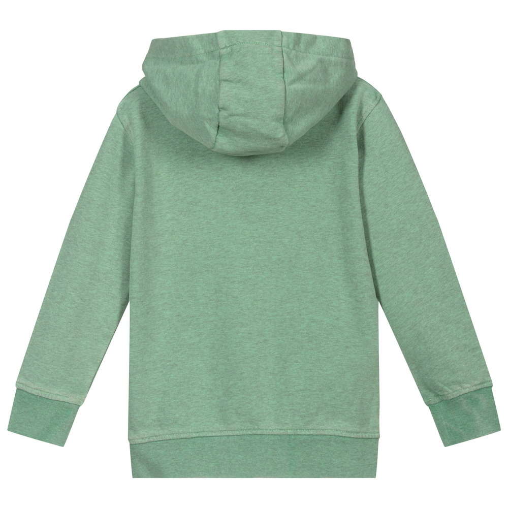 U.S. Polo Assn.-Boys Green Cotton Logo Hoodie | Childrensalon Outlet