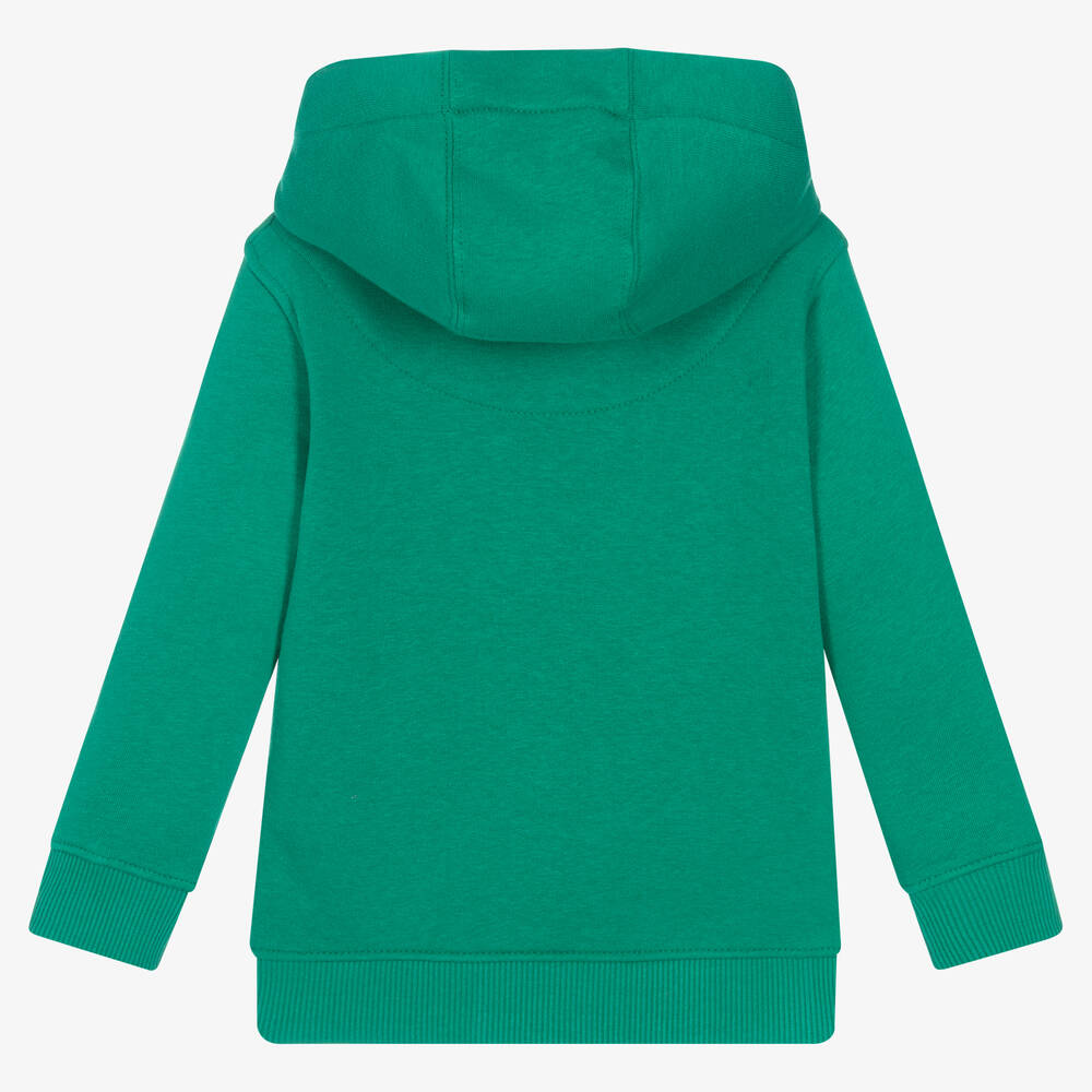 U.S. Polo Assn.-Boys Green Cotton Logo Hoodie | Childrensalon Outlet