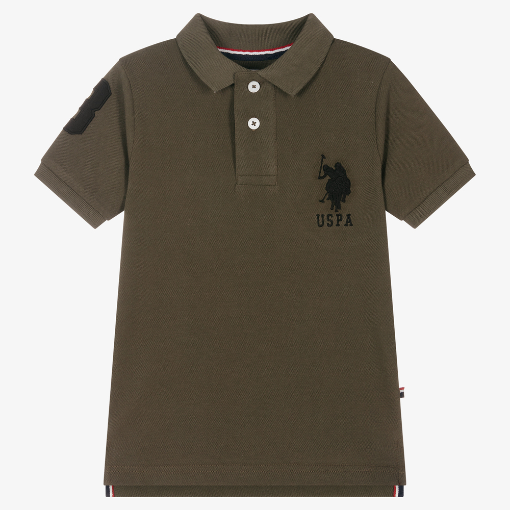 U.S. Polo Assn. - Boys Green Cotton Polo Shirt | Childrensalon