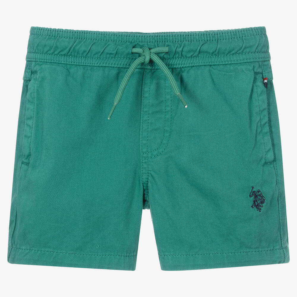 U.S. Polo Assn. - Boys Green Cotton Shorts | Childrensalon