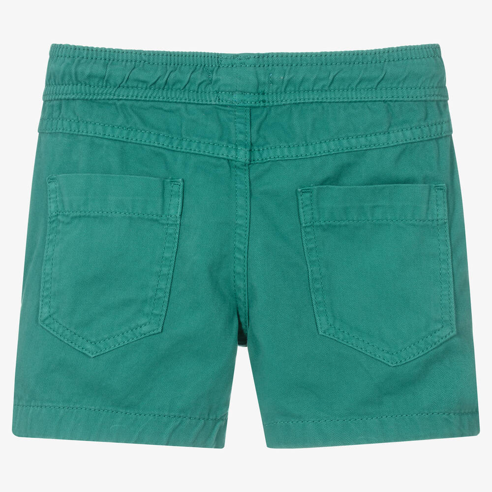 U.S. Polo Assn.-Boys Green Cotton Shorts | Childrensalon Outlet