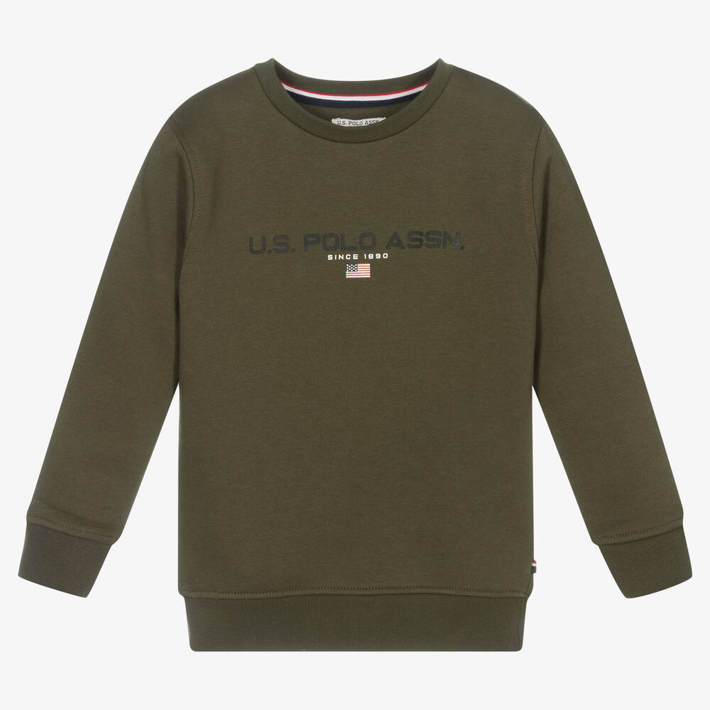 U.S. Polo Assn. - Boys Green Cotton Sweatshirt | Childrensalon