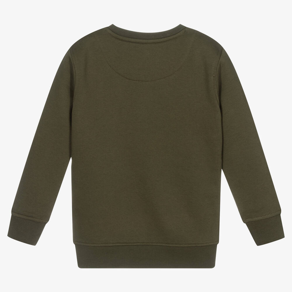 U.S. Polo Assn.-Boys Green Cotton Sweatshirt | Childrensalon Outlet