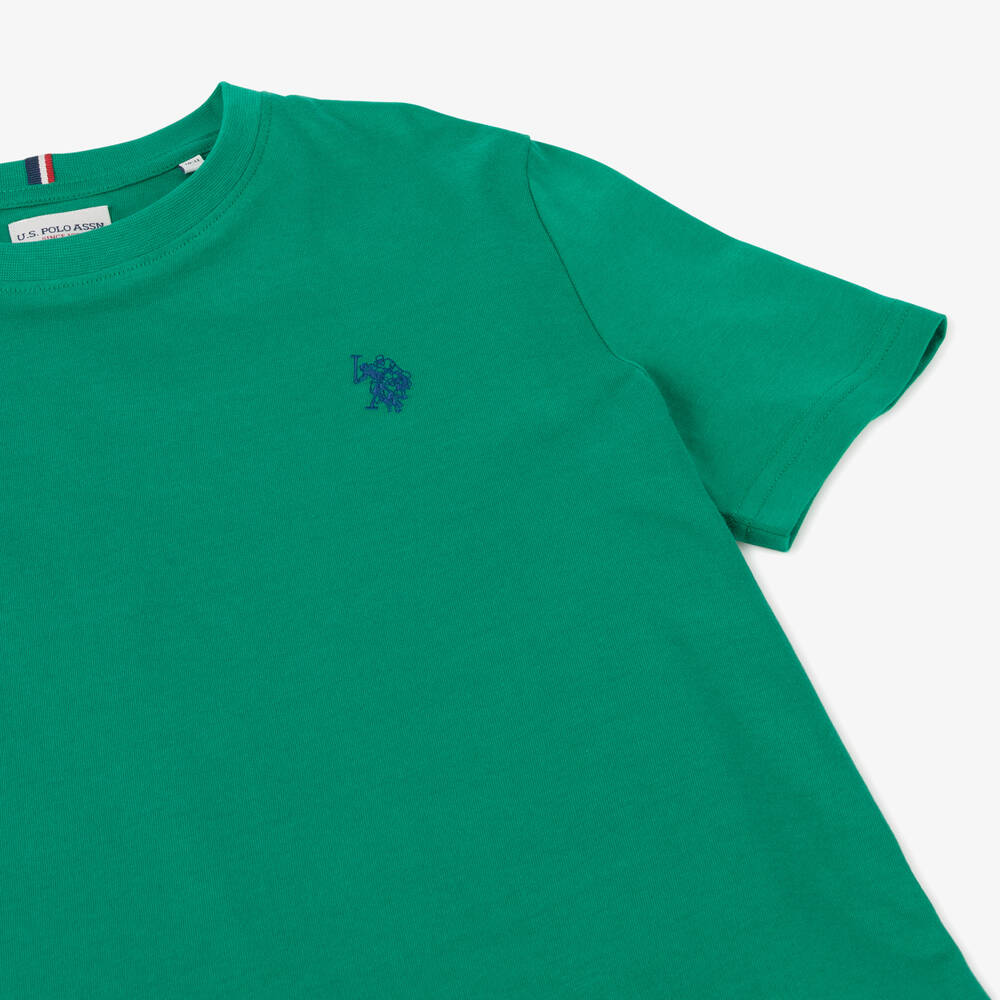 U.S. Polo Assn. Boys Green Cotton T Shirt Childrensalon Outlet