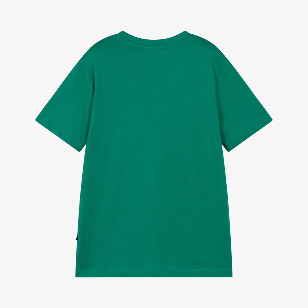 U.S. Polo Assn.-Boys Green Cotton T-Shirt with Circle Logo | Childrensalon Outlet