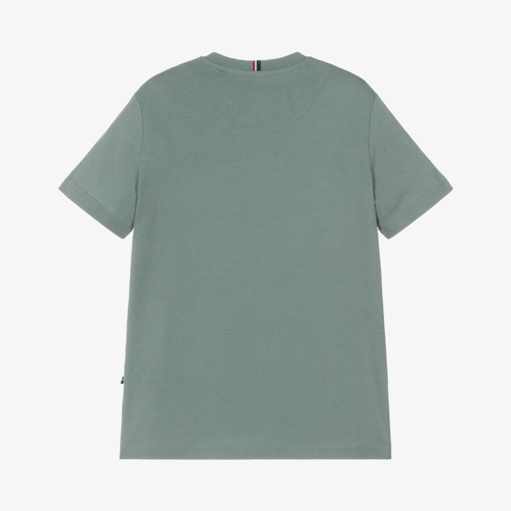 U.S. Polo Assn.-Boys Green Cotton T-Shirt with Embroidered Logo | Childrensalon Outlet