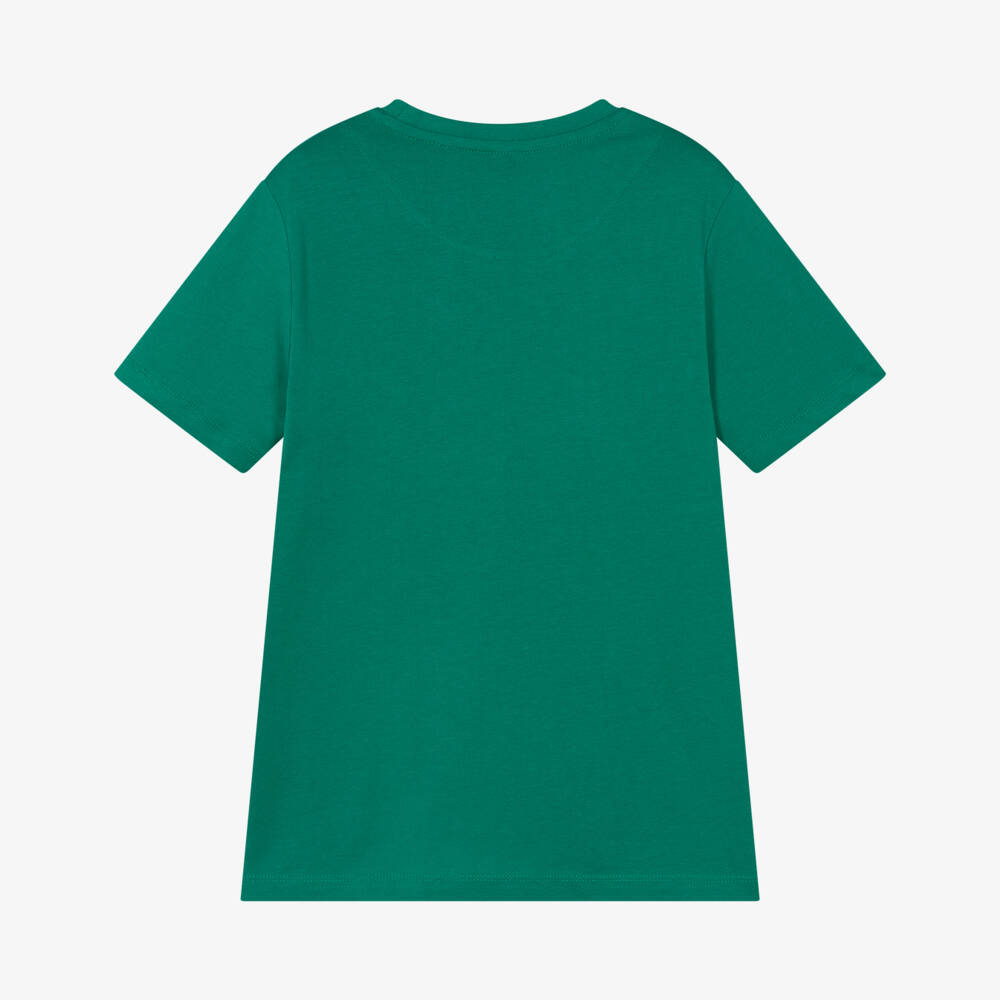U.S. Polo Assn.-Boys Green Cotton T-Shirt with Signature Arch Logo | Childrensalon Outlet