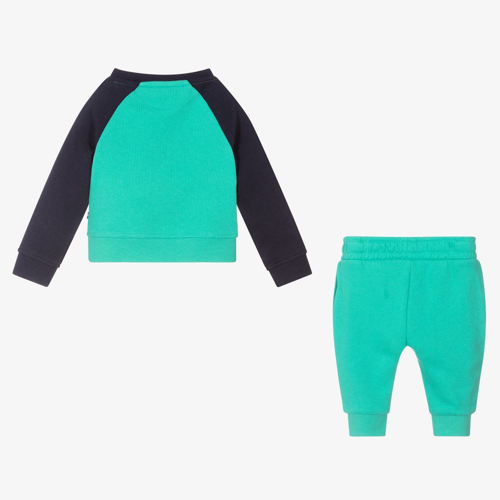 U.S. Polo Assn.-Boys Green Cotton Tracksuit | Childrensalon Outlet