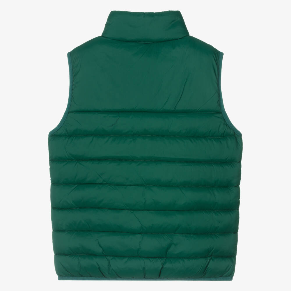 U.S. Polo Assn.-Boys Green Padded Gilet With Embroidered Logo | Childrensalon Outlet
