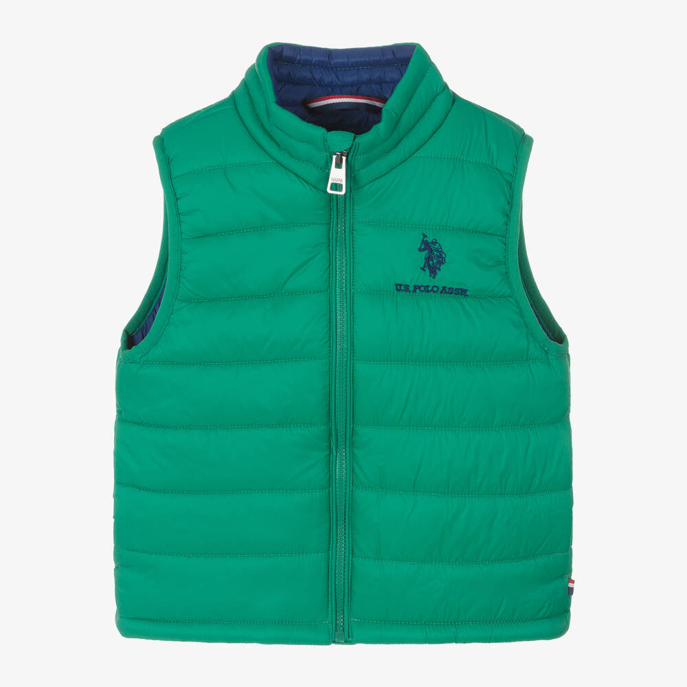 Boys green gilet cheap