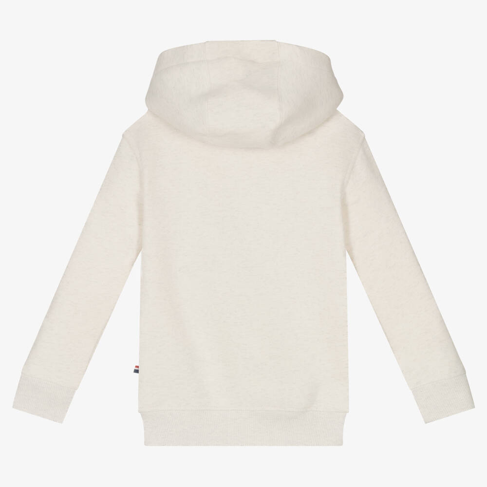 U.S. Polo Assn.-Boys Grey Cotton Logo Hoodie | Childrensalon Outlet