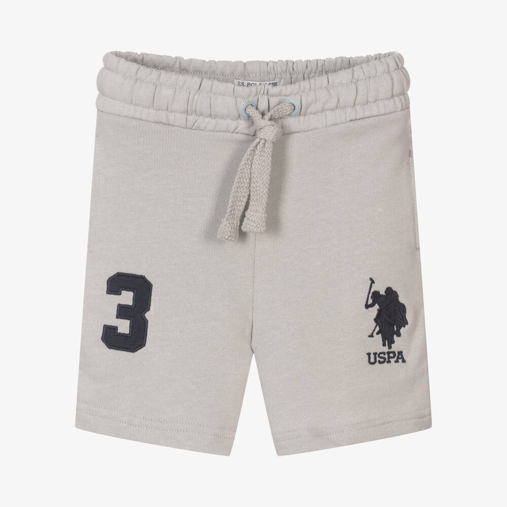 U.S. Polo Assn. - Boys Grey Cotton Logo Shorts | Childrensalon