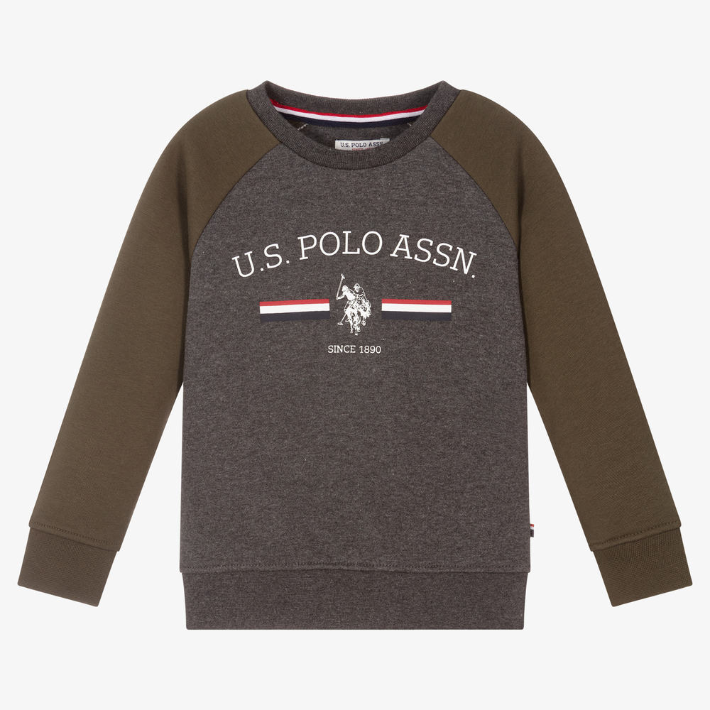 Boys Grey Green Sweatshirt
