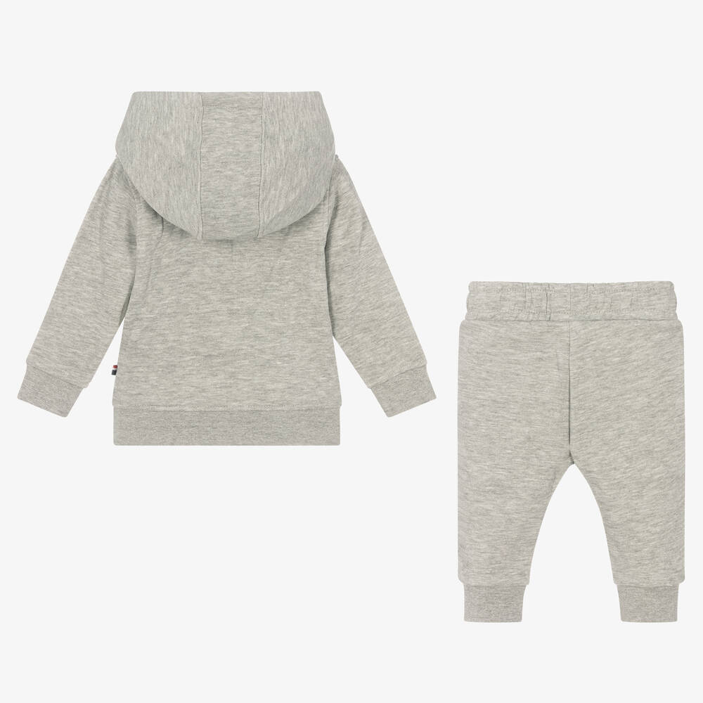 U.S. Polo Assn.-Boys Grey Hooded Tracksuit | Childrensalon Outlet