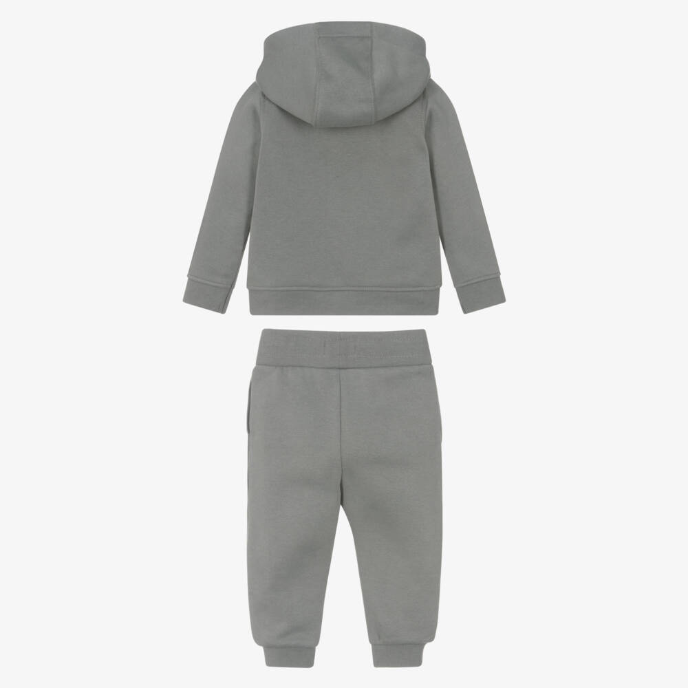 U.S. Polo Assn.-Boys Grey Jersey Tracksuit with Double Horsemen Logos | Childrensalon Outlet