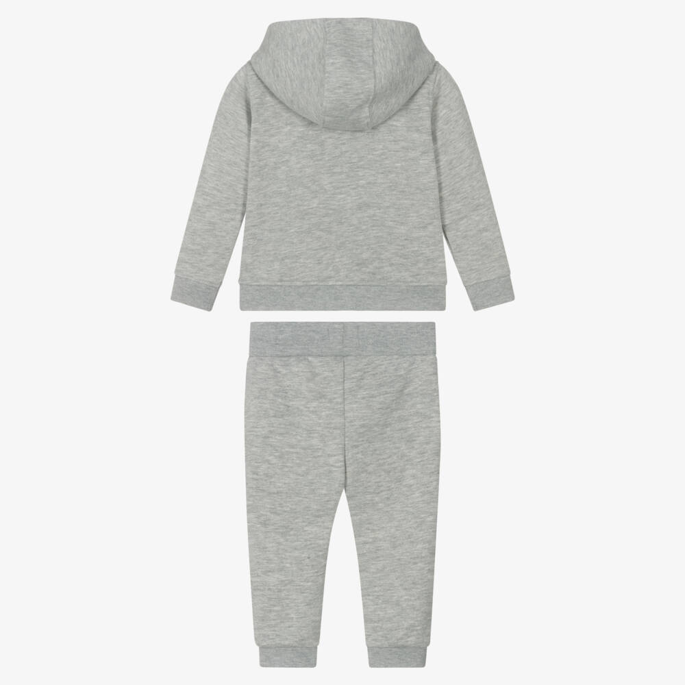 U.S. Polo Assn.-Boys Grey Marl Jersey Tracksuit with Arch Logo | Childrensalon Outlet