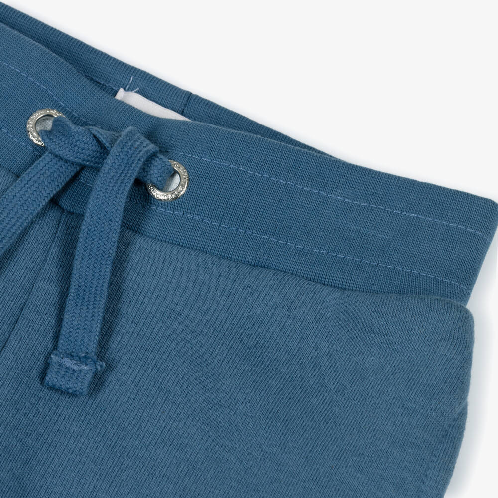 U.S. Polo Assn.-Boys Mid-Blue Cotton Tracksuit with Double Horsemen Logos | Childrensalon Outlet