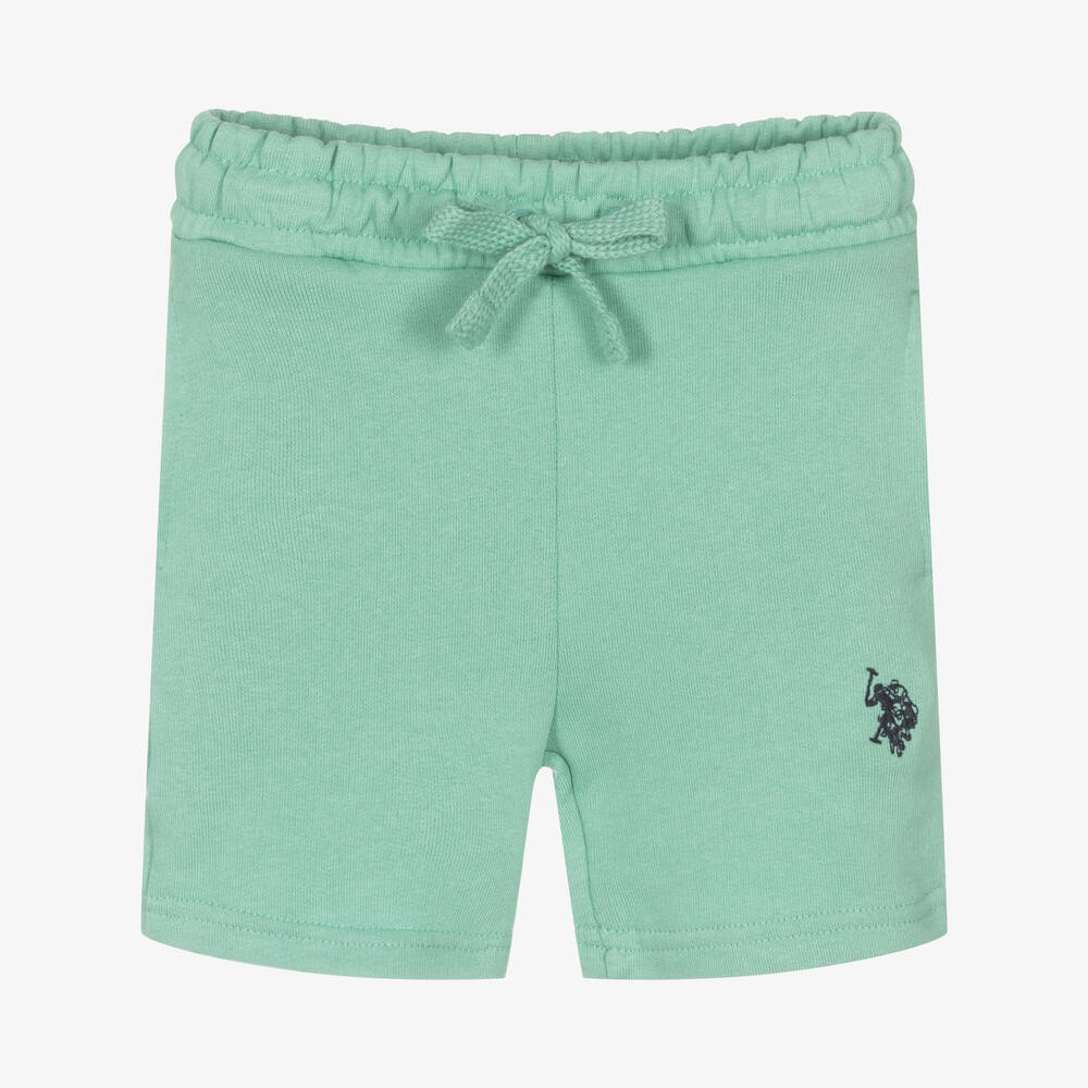 U.S. Polo Assn. - Boys Mint Green  cotton Shorts | Childrensalon