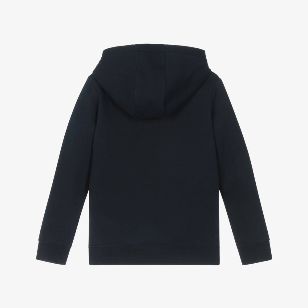 U.S. Polo Assn.-Boys Navy Blue Cotton Large Logo Hoodie | Childrensalon Outlet