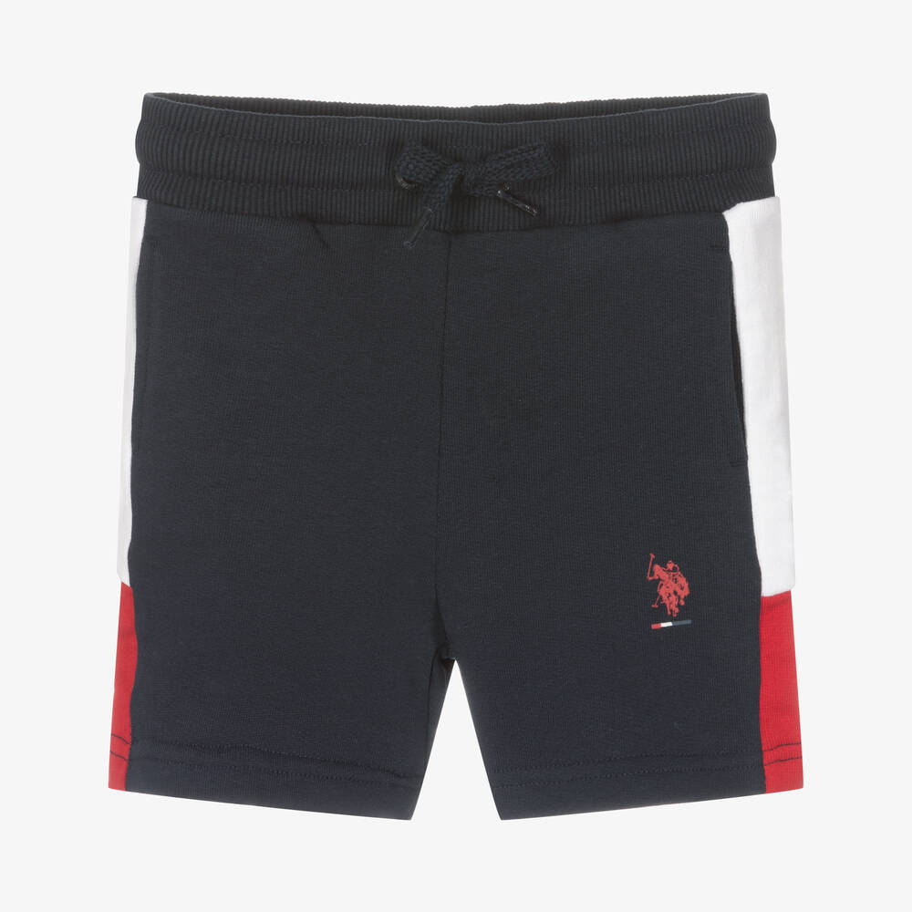 U.S. Polo Assn. - Boys Navy Blue Cotton Logo Shorts | Childrensalon