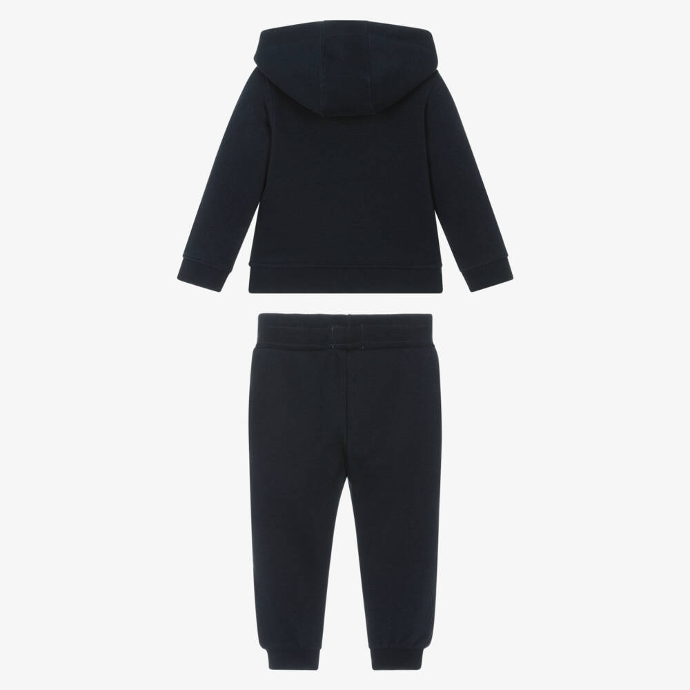 U.S. Polo Assn.-Boys Navy Blue Jersey Tracksuit with Red Double Horseman Logos | Childrensalon Outlet