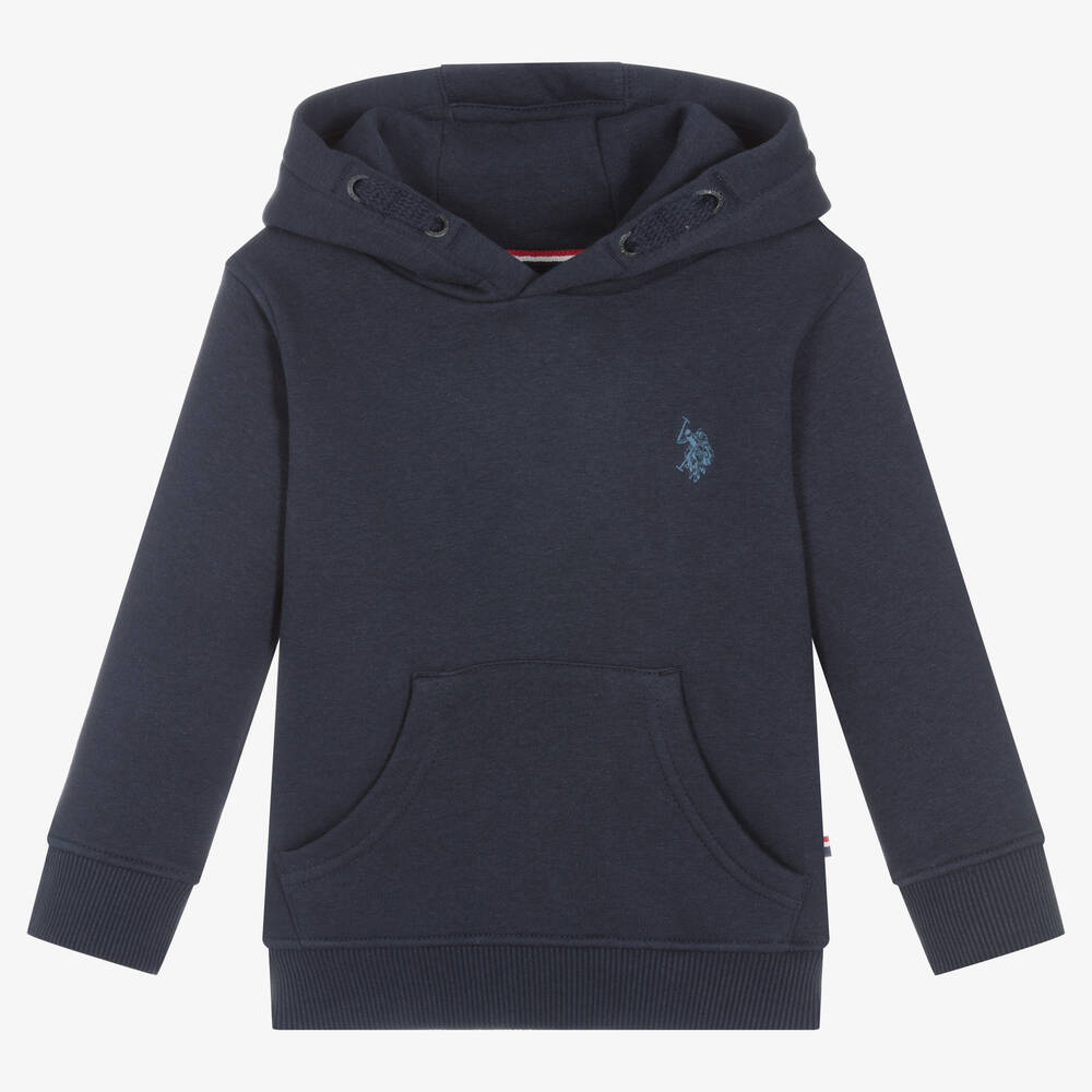 Boys Navy Blue Logo Hoodie