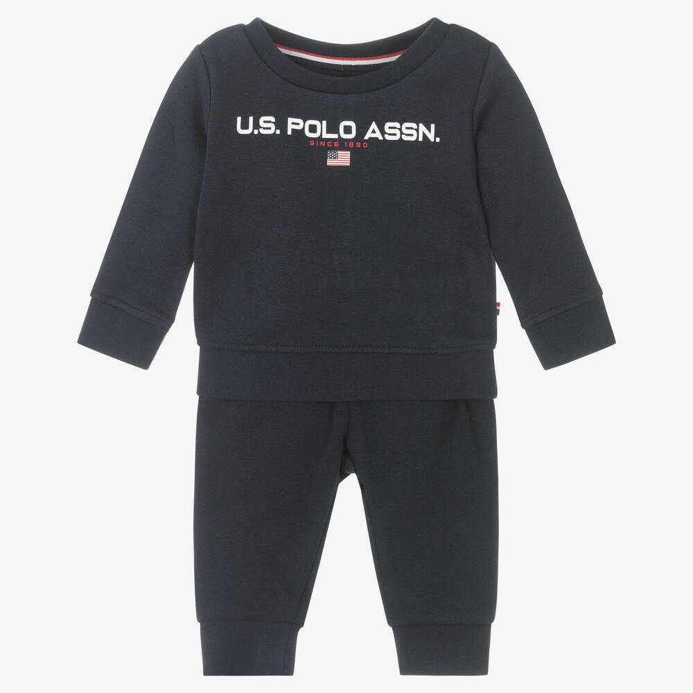 U.S. Polo Assn. - Boys Navy Blue Logo Tracksuit | Childrensalon