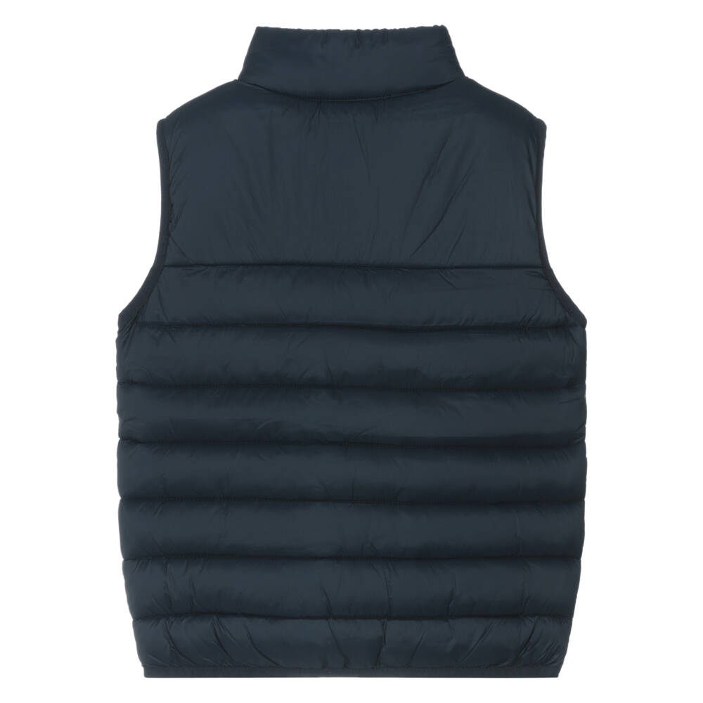 U.S. Polo Assn.-Boys Navy Blue Padded Gilet With Red Embroidered Logo | Childrensalon Outlet
