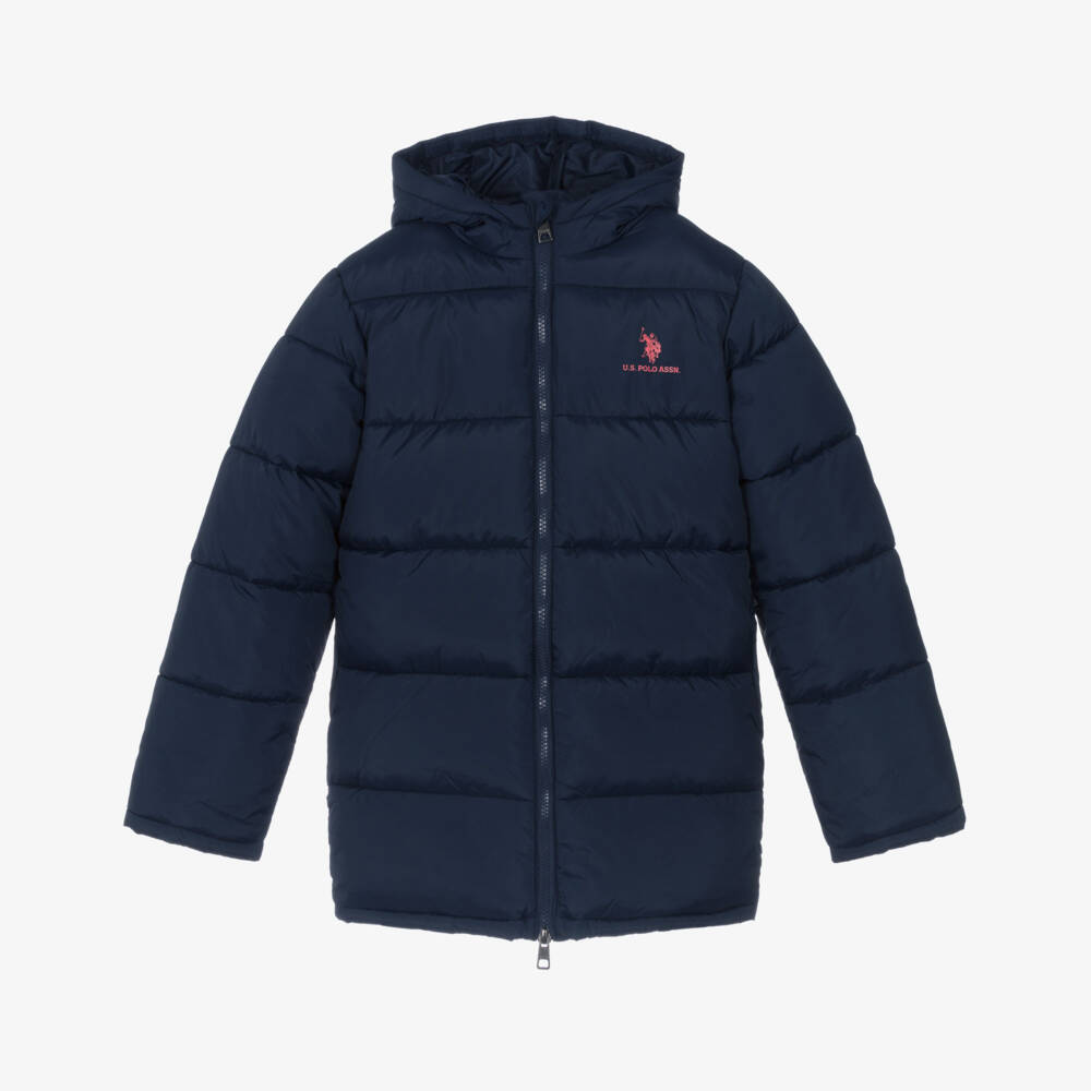 U.S. Polo Assn.-معطف بهودي مبطن لون كحلي للأولاد | Childrensalon Outlet