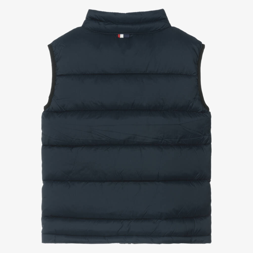 U.S. Polo Assn.-Boys Navy Blue Puffer Gilet With Tape Panel | Childrensalon Outlet
