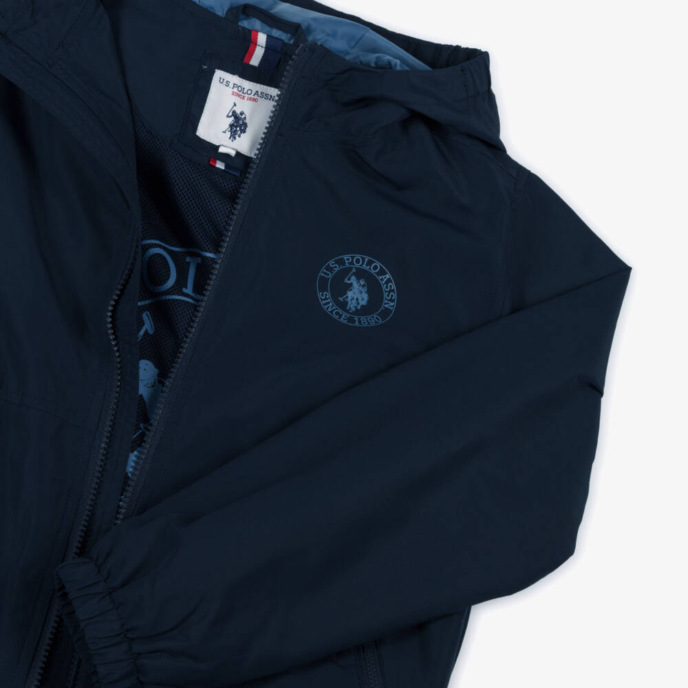 U.S. Polo Assn.-Boys Navy Blue Water Resistant Jacket | Childrensalon Outlet