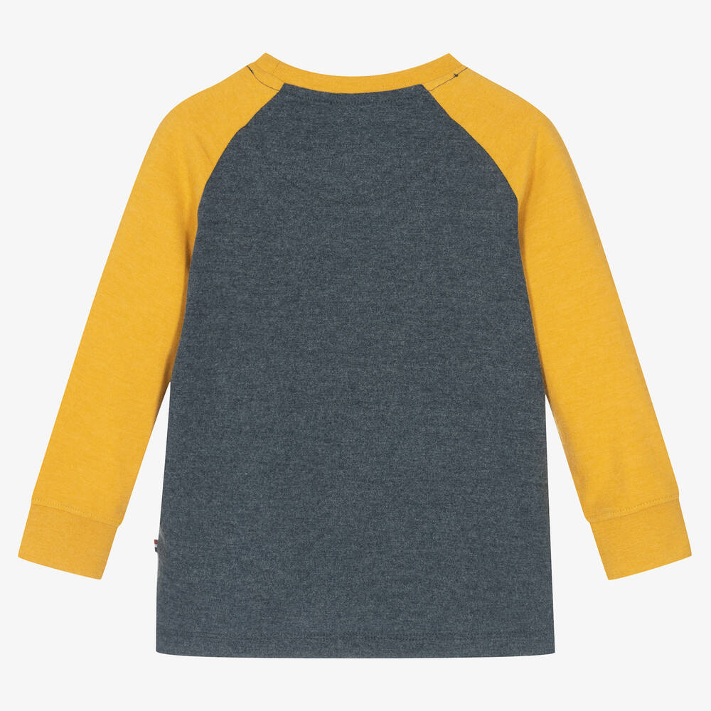 U.S. Polo Assn.-Boys Navy Blue & Yellow Cotton Top | Childrensalon Outlet