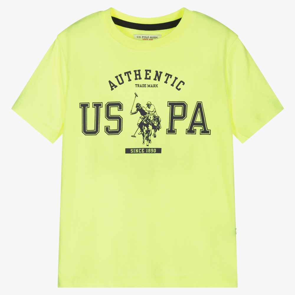 U.S. Polo Assn. Boys Neon Yellow T Shirt Childrensalon Outlet
