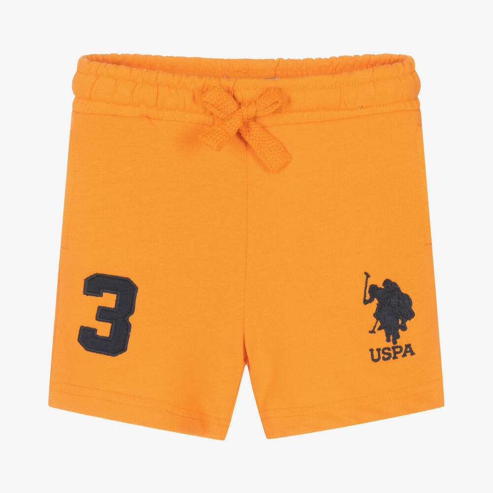 U.S. Polo Assn. - Boys Orange Cotton Logo Shorts | Childrensalon