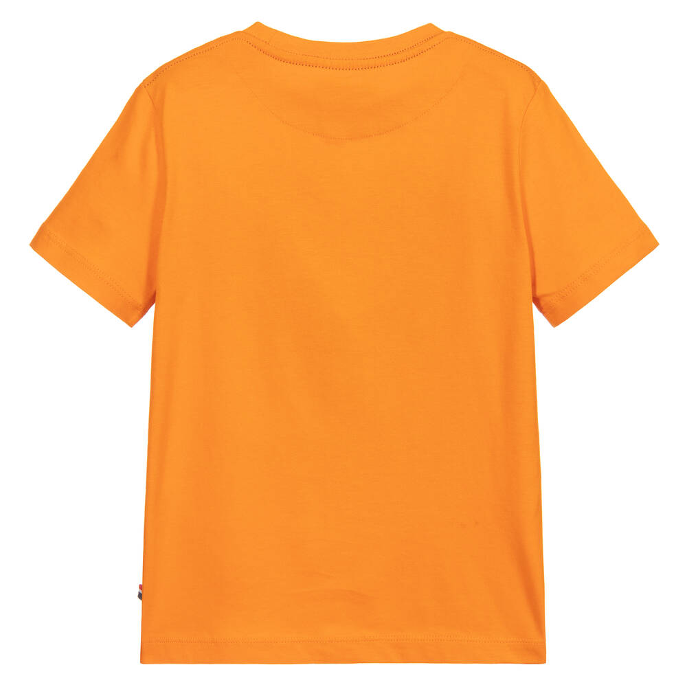 U.S. Polo Assn.-تيشيرت قطن لون برتقالي، أبيض وأزرق للأولاد | Childrensalon Outlet