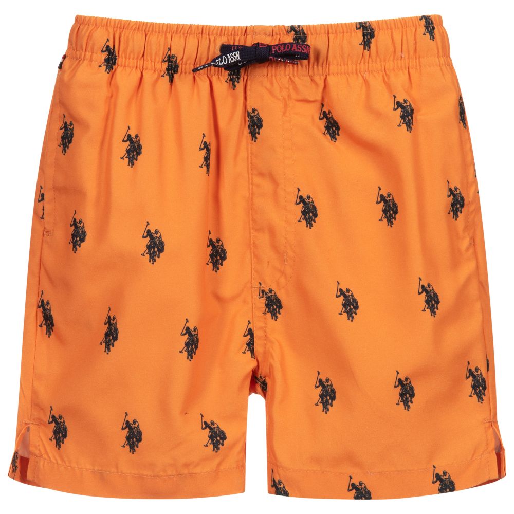 U.S. Polo Assn. - Boys Orange Swim Shorts | Childrensalon