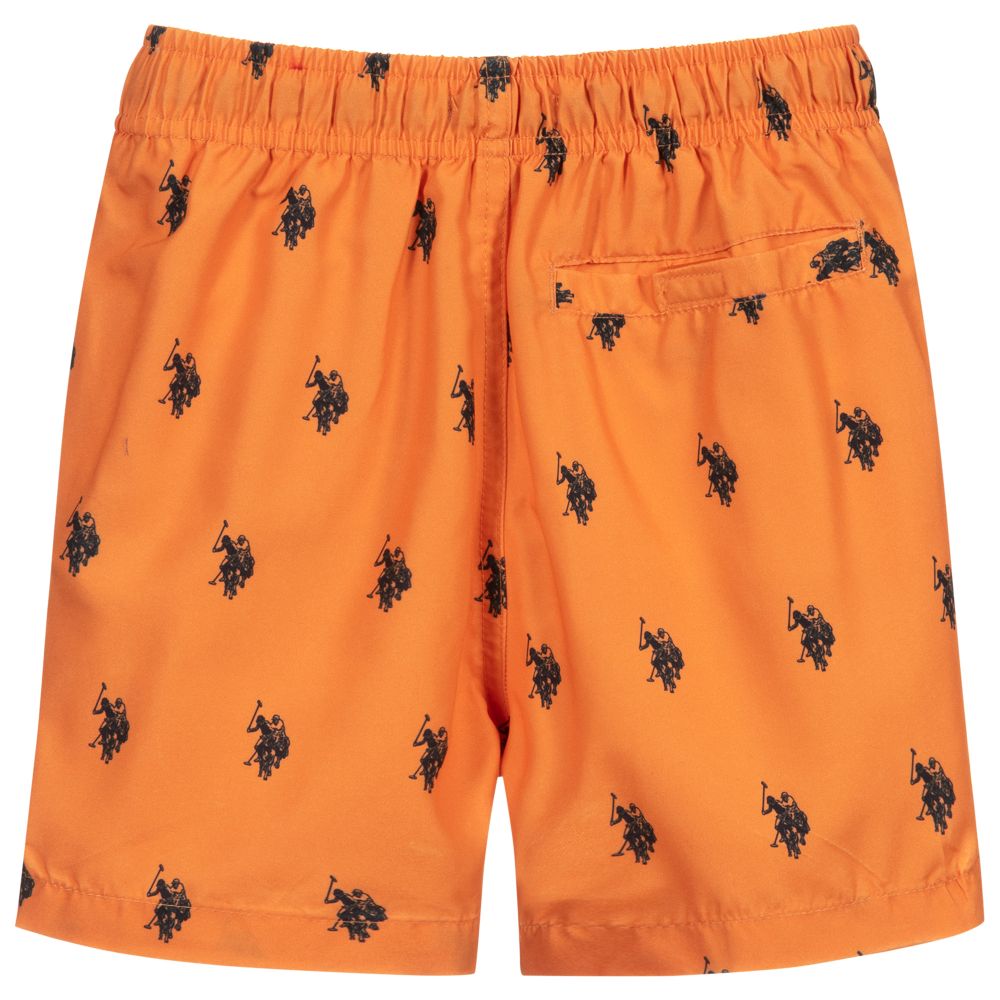 U.S. Polo Assn. Boys Orange Swim Shorts Childrensalon Outlet