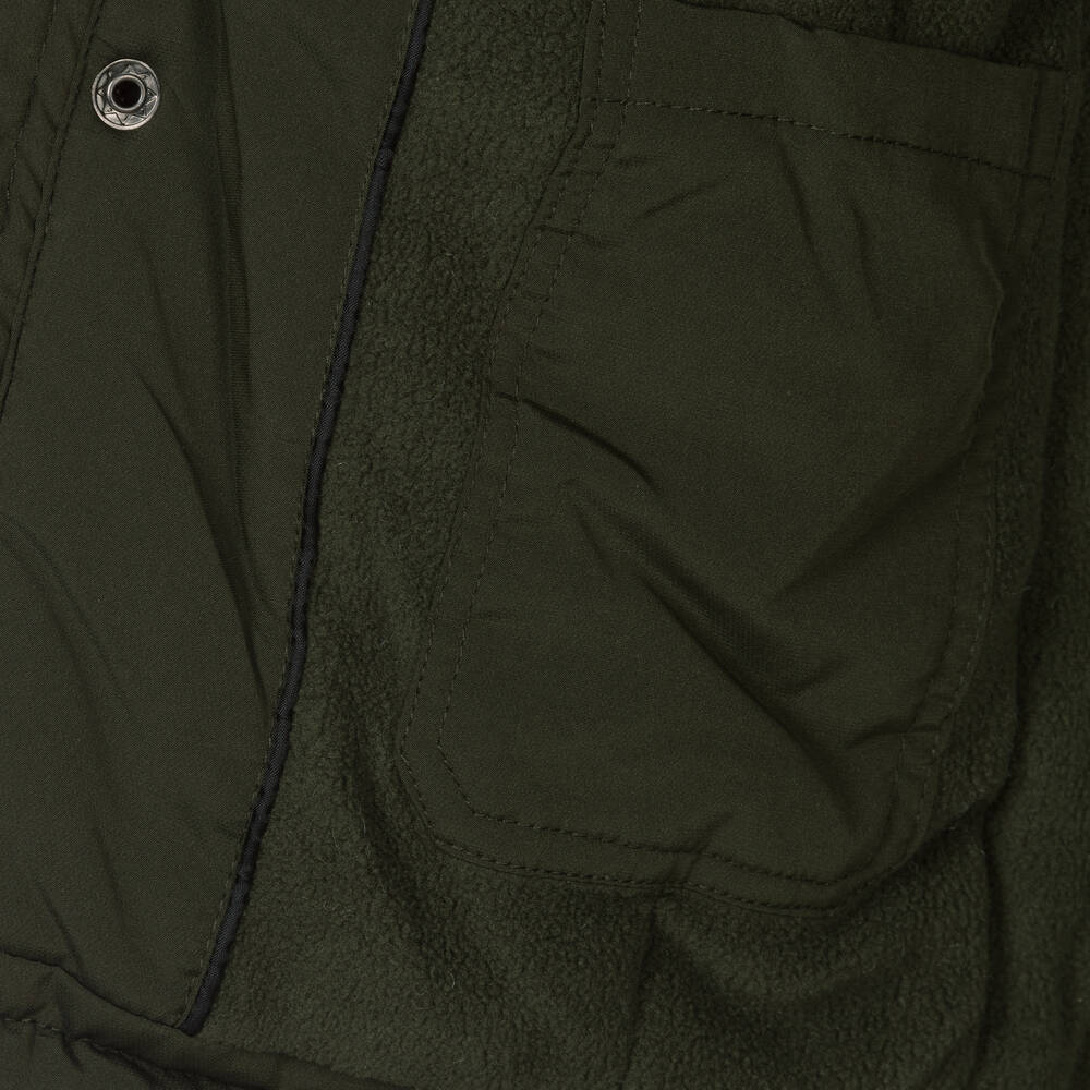 U.S. Polo Assn.-Boys Padded Hooded Green Coat | Childrensalon Outlet