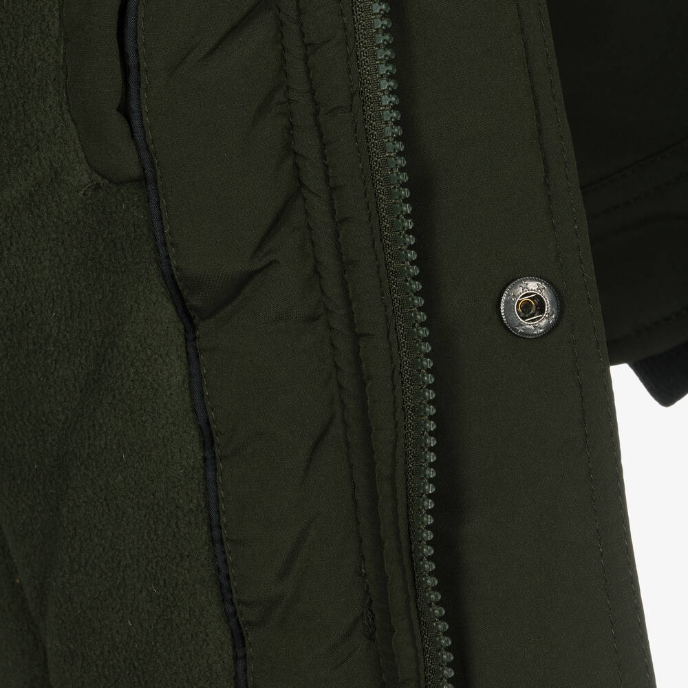 U.S. Polo Assn.-Boys Padded Hooded Green Coat | Childrensalon Outlet