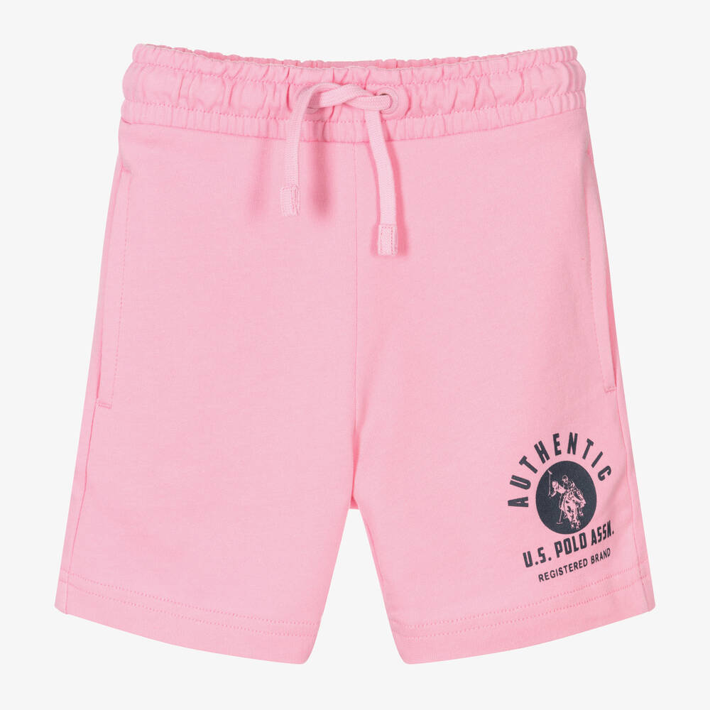 U.S. Polo Assn. - Boys Pink Cotton Logo Shorts | Childrensalon