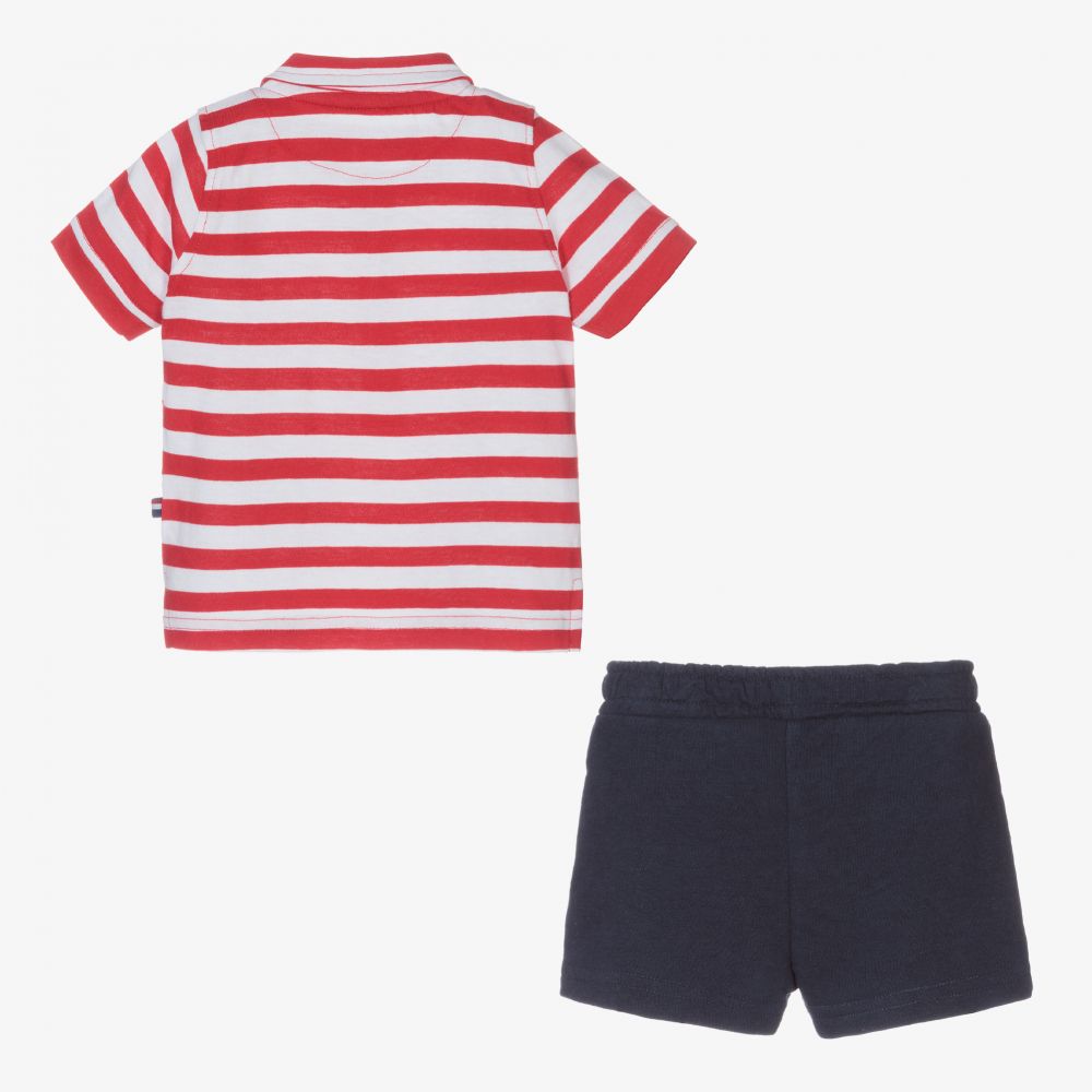 Red white and blue polo shorts sales