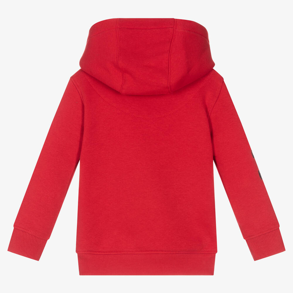 Red cotton hoodie hotsell